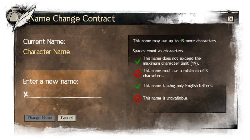 I Want to Change My Character Name – Guild Wars 2 Support