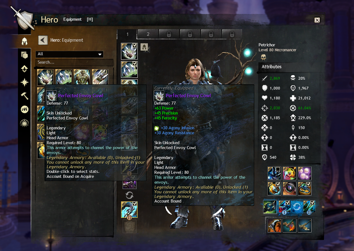 Conta Guild Wars 2 - Set Lendário Light E Heavy Todas Exps